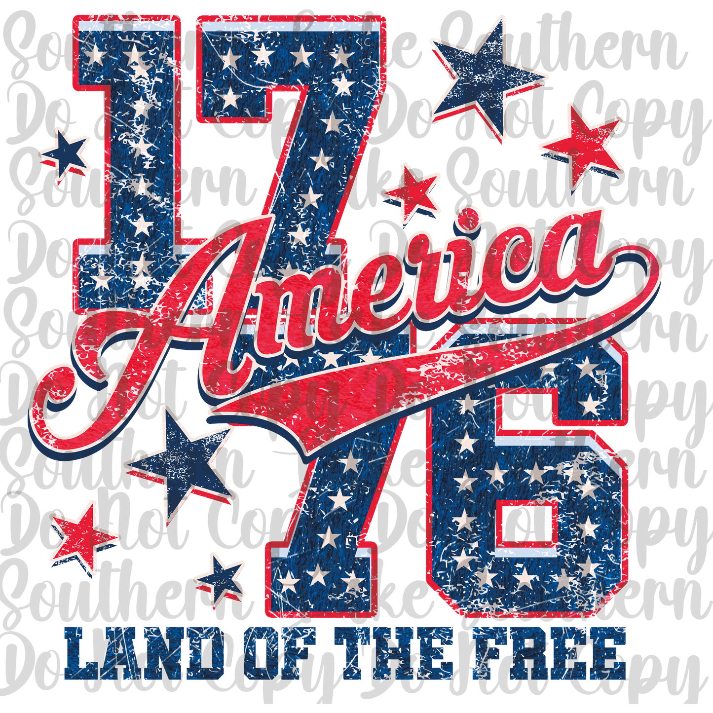 1776 America Land Of The Free DTF Single Print