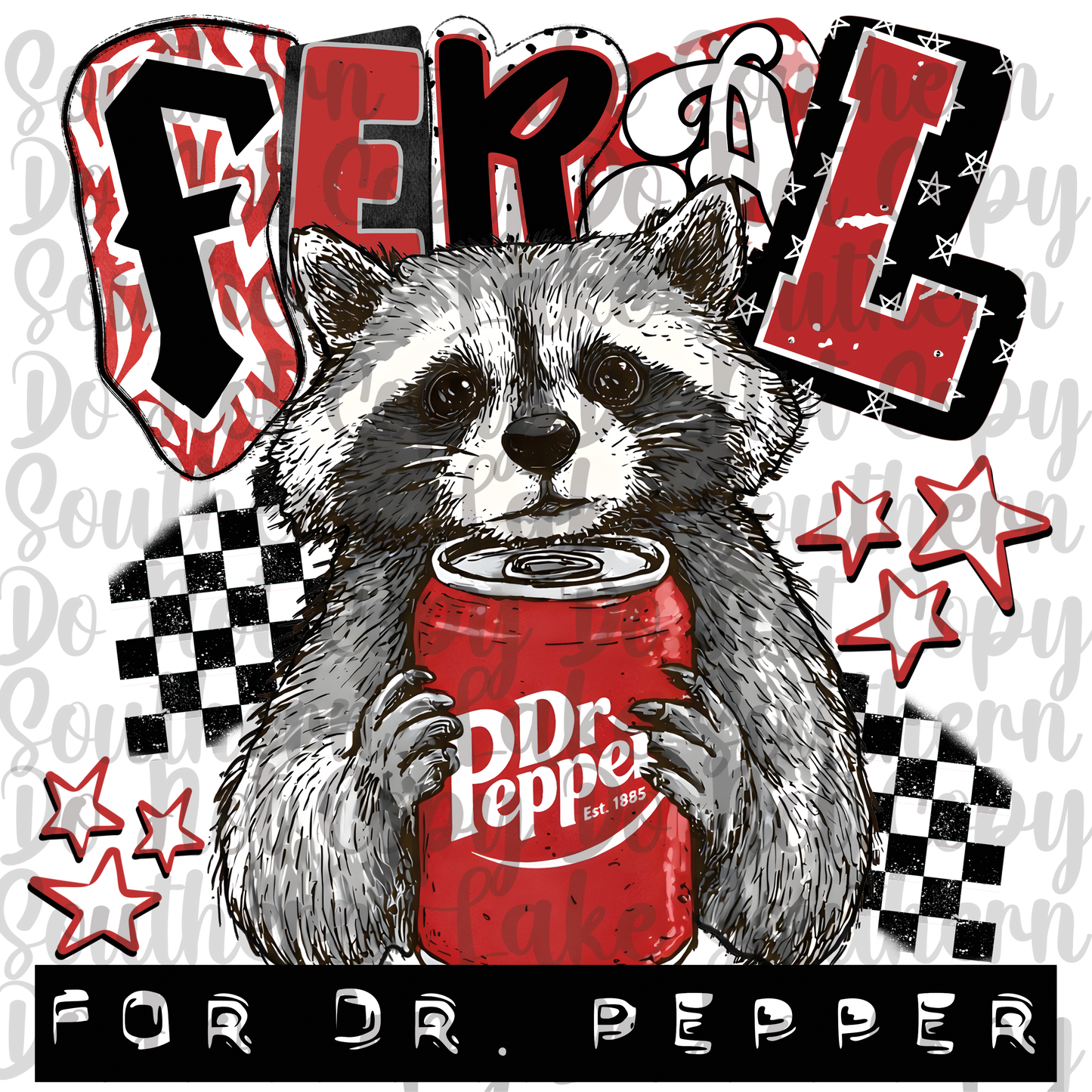 Feral For Dr Pepper DTF Single Print