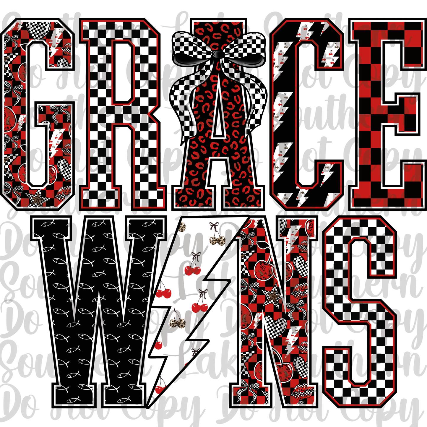 Grace Wins DTF Single Print