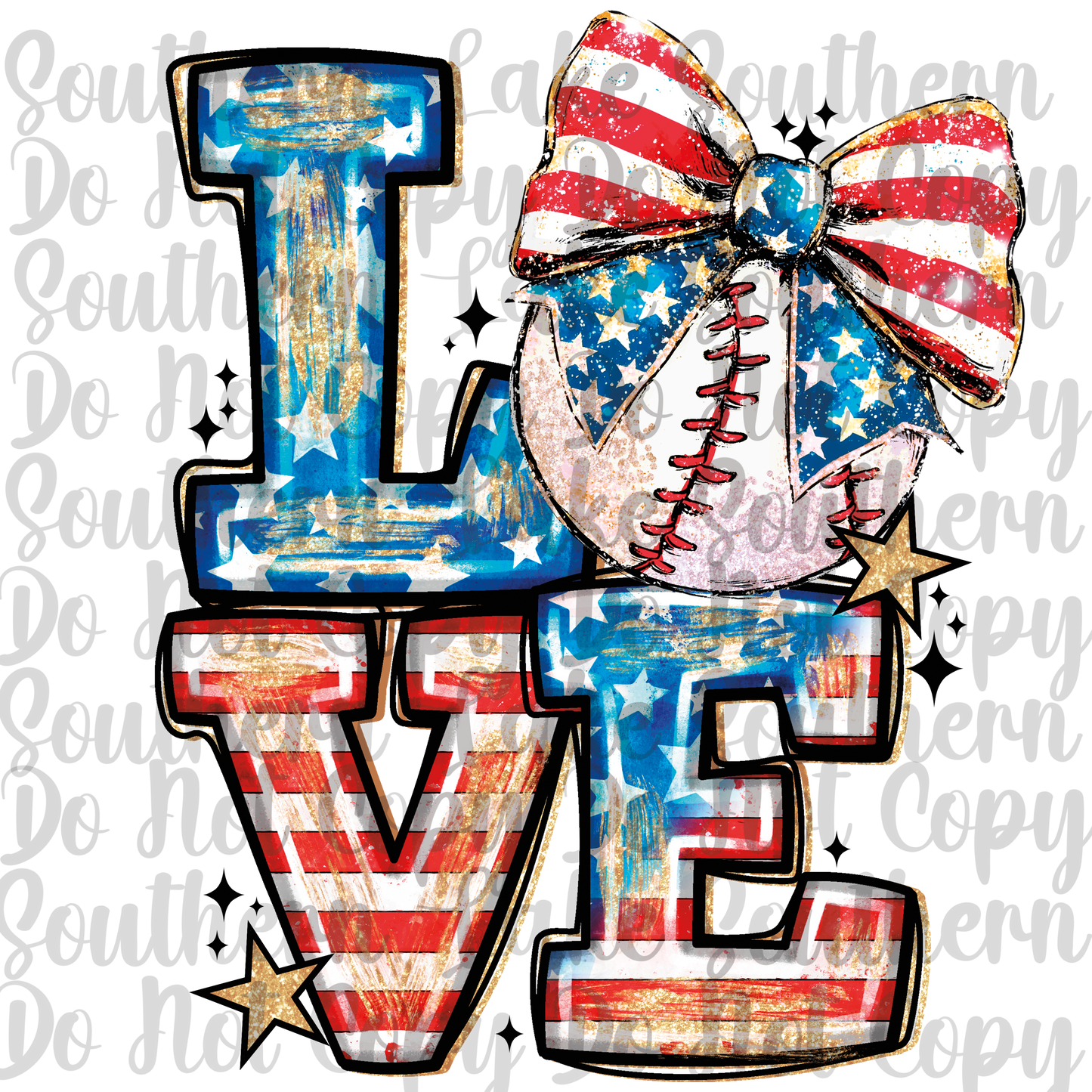 LOVE Baseball DTF Single Print