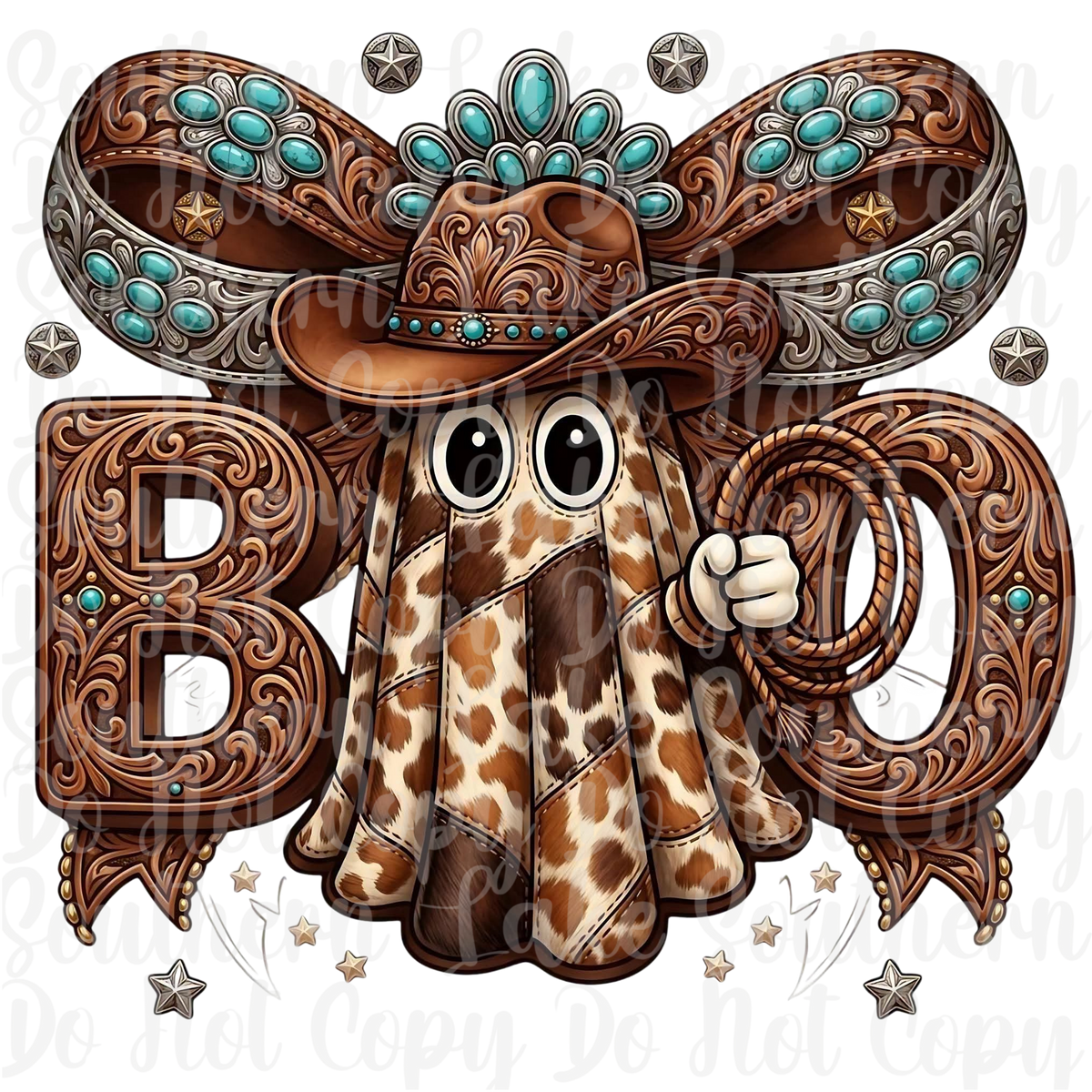 Boo Faux Leather DTF Single Print
