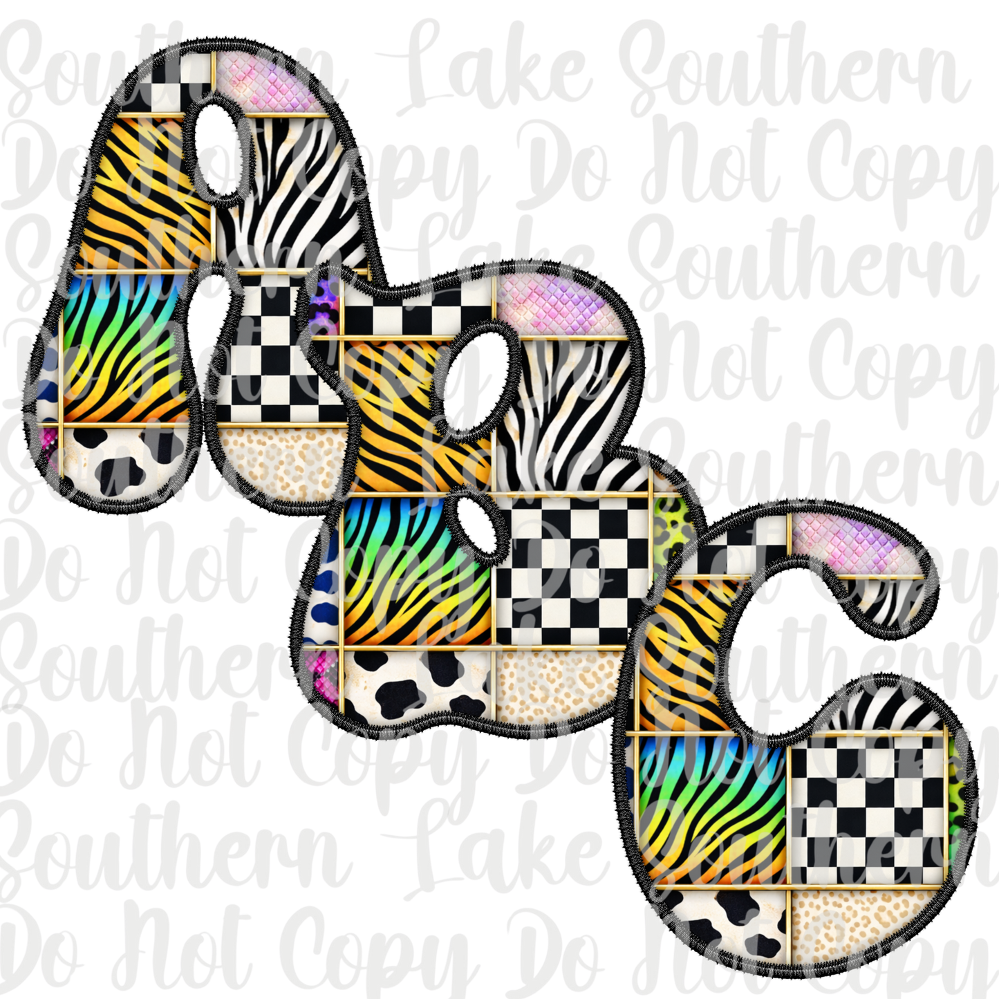 Retro Animal Print Alpha Set A-0 Digital Download Only