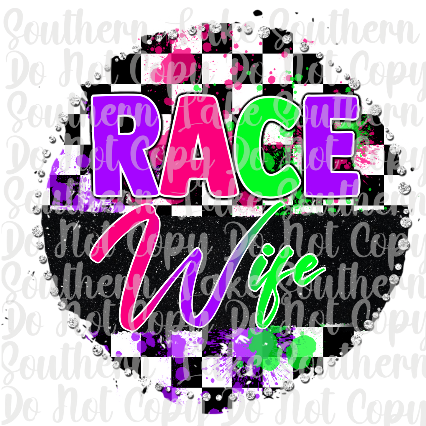 Race Wife DTF Single Print