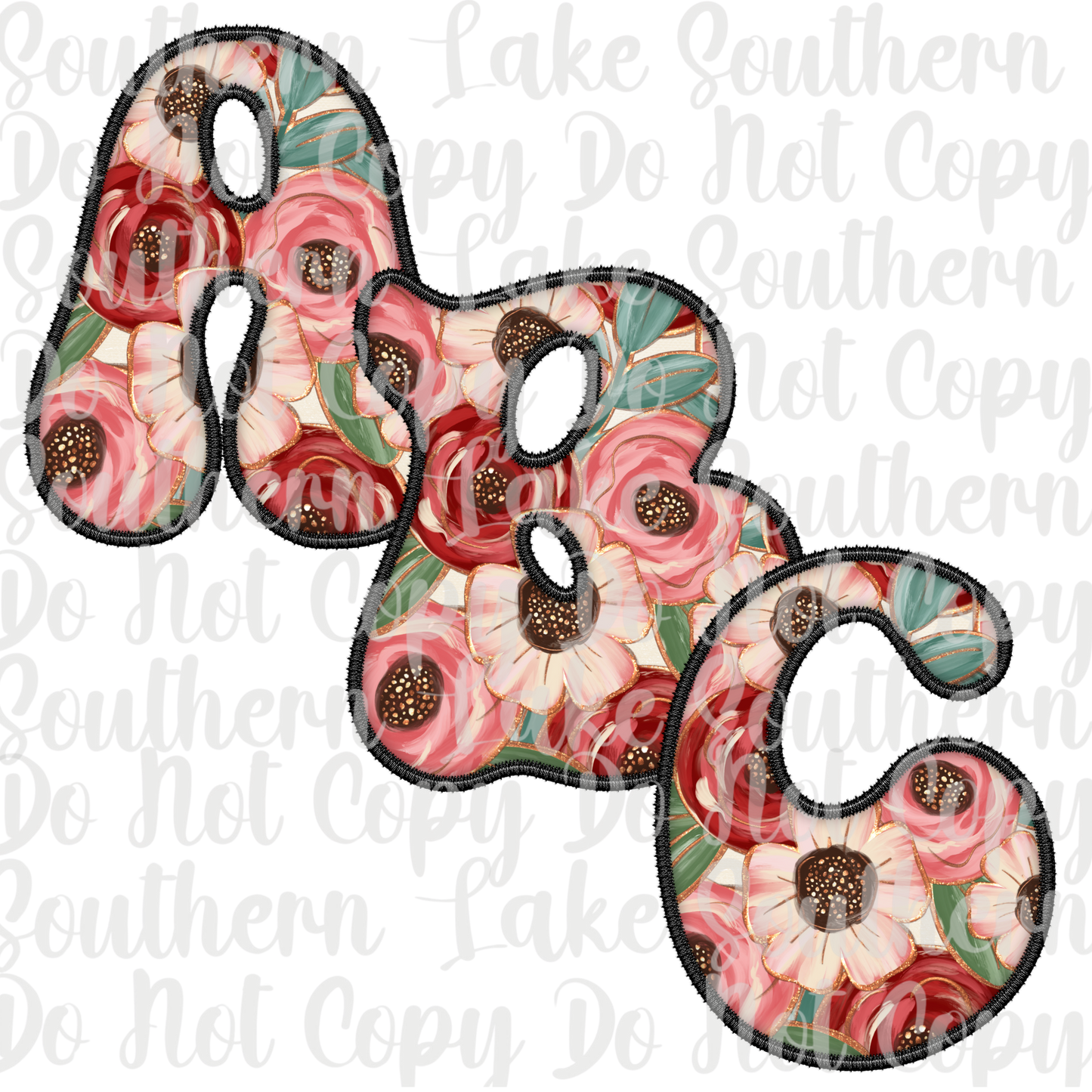 Floral Alpha Set A-0 Digital Download Only