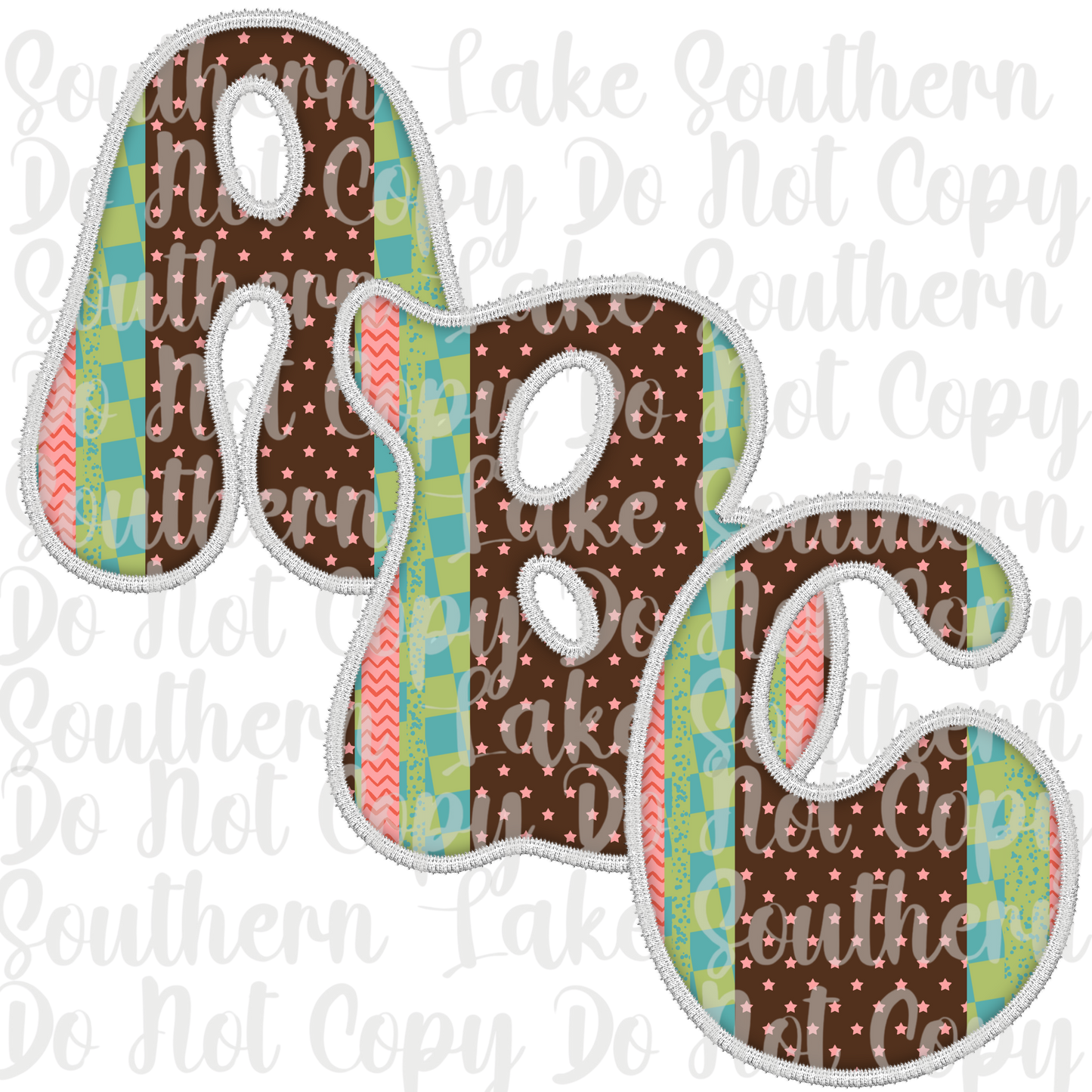 Retro Boho Style Alpha set A-0 Digital Download Only