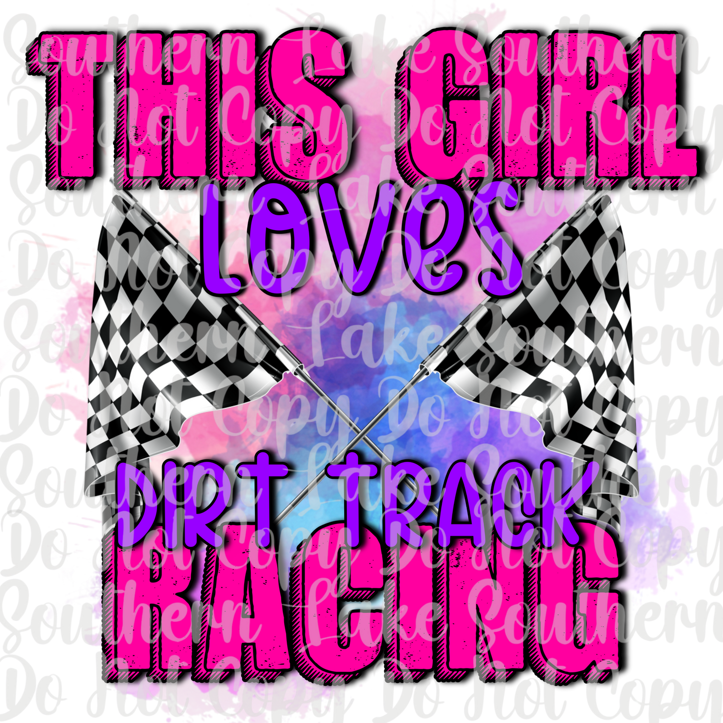 This Girl Loves Dirt Track Racing DTF Single Print