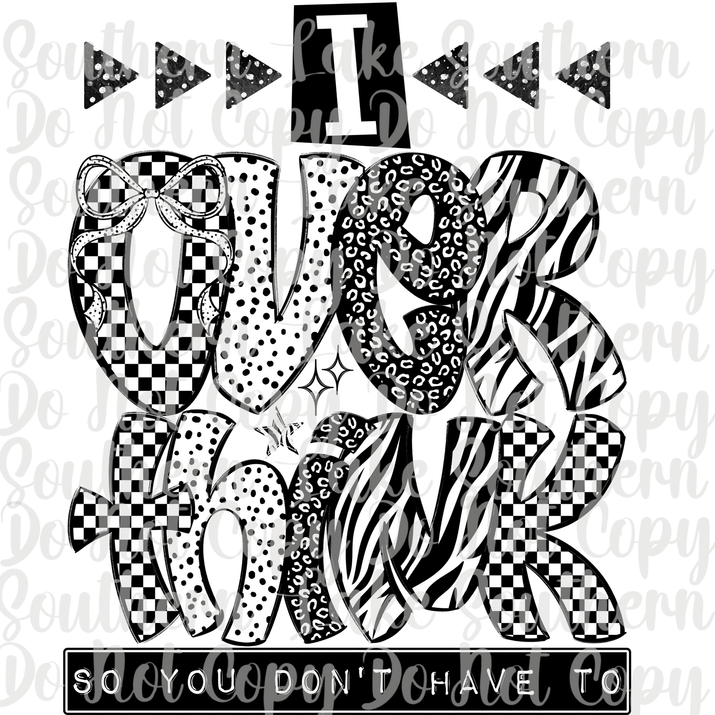 I Overthink So You Don't Have To DTF Single Print