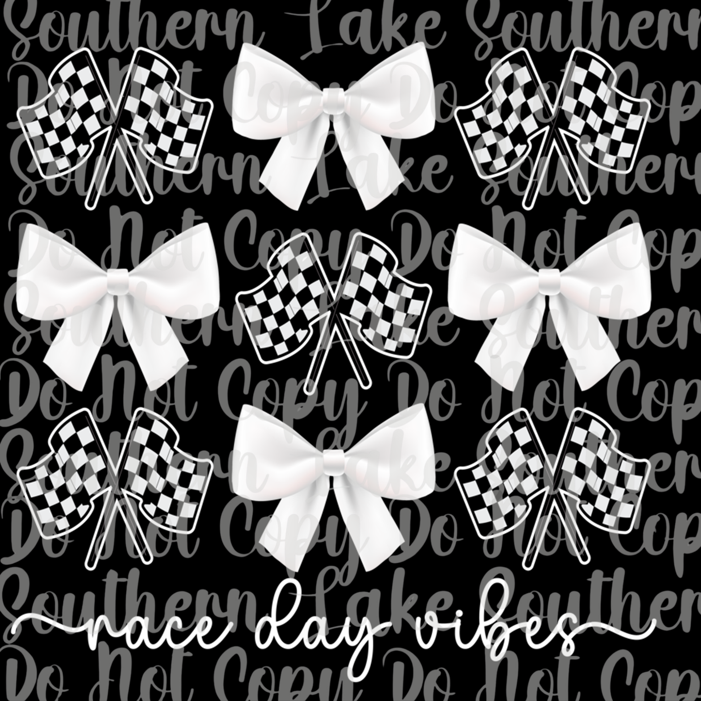 Race Day Vibes W Bows DTF Single Print