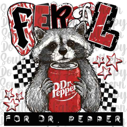 Feral For Dr Pepper DTF Single Print