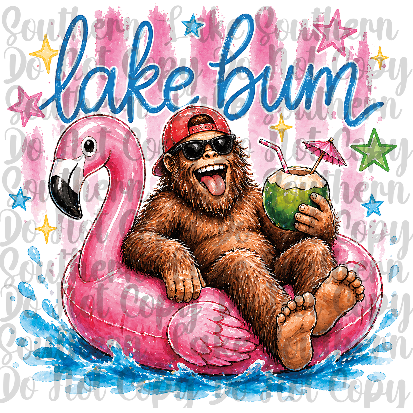 Lake Bum Gorilla DTF Single Print