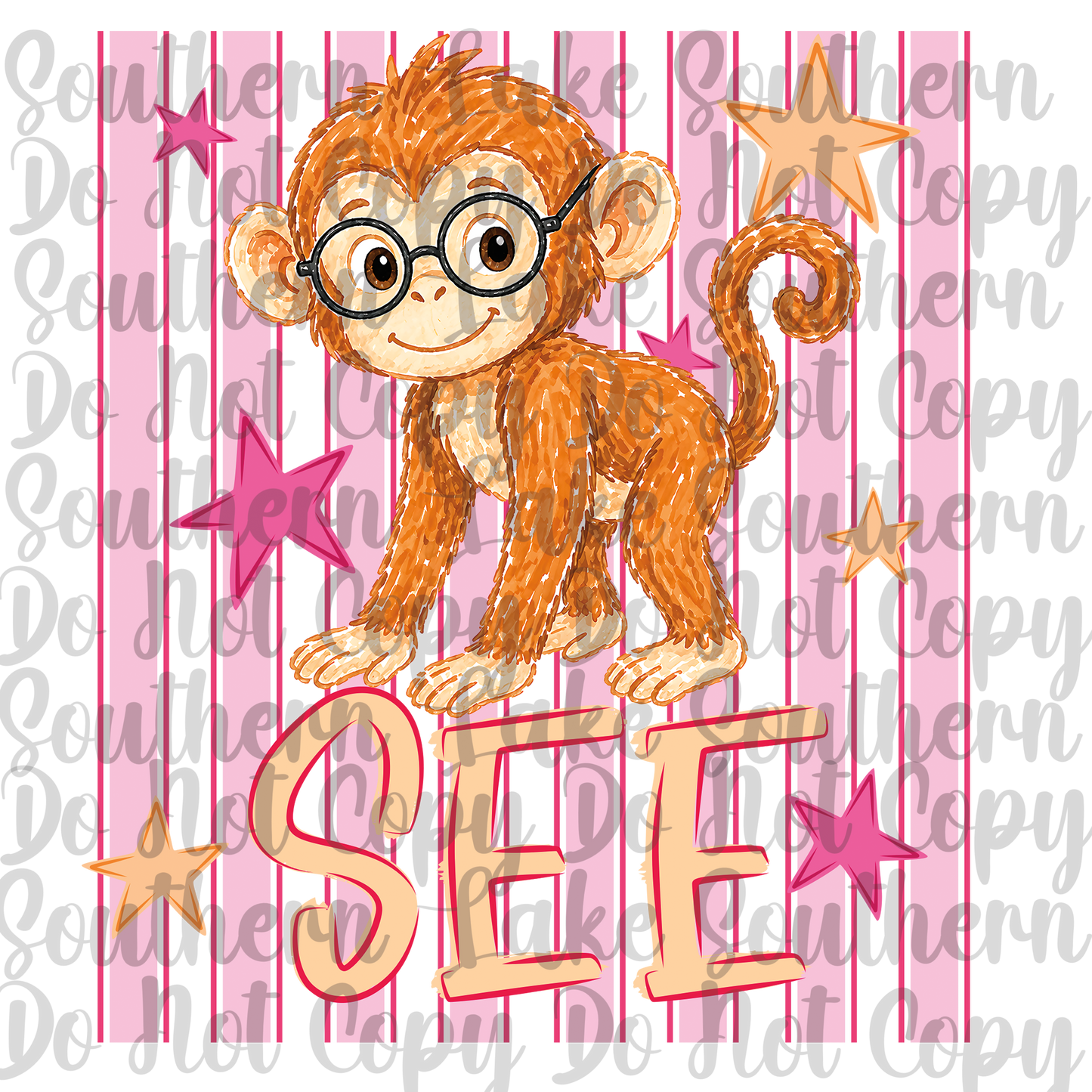 Monkey See DTF Single Print