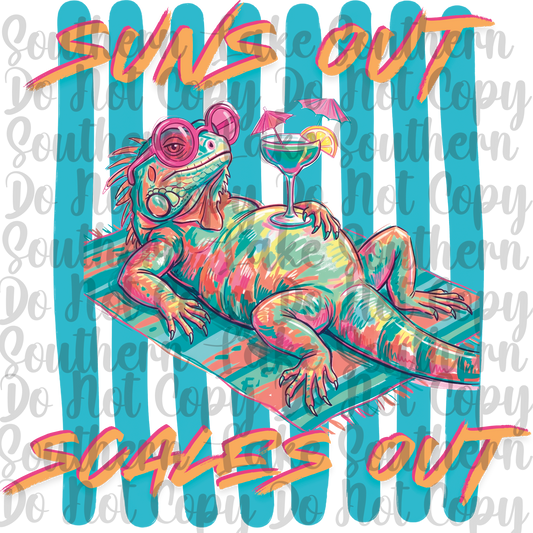 Suns Out Scales Out DTF Single Print