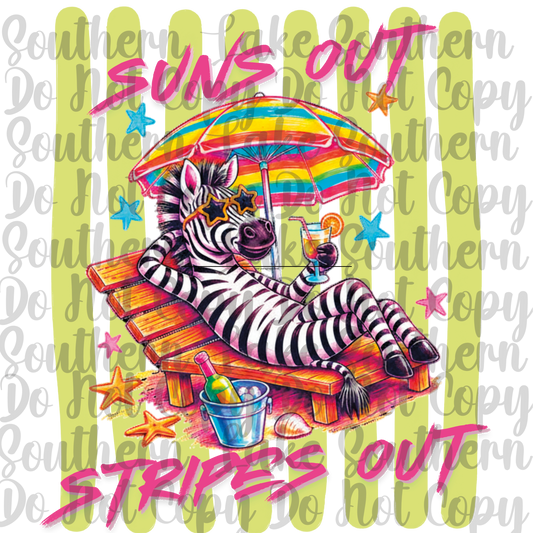 Suns Out Stripes Out DTF Single Print