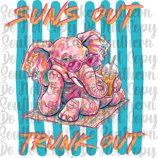 Suns Out Trunks Out DTF Single Print