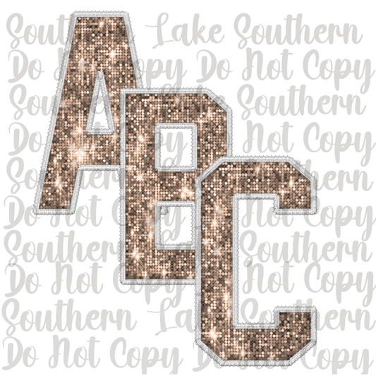 Gold Sequin Alpha Set A-0 Digital Download Only