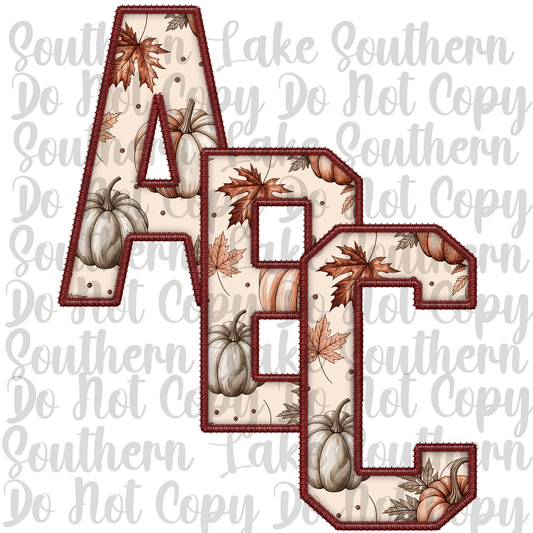 Fall Pumpkin Alpha Set A-0 Digital Download Only
