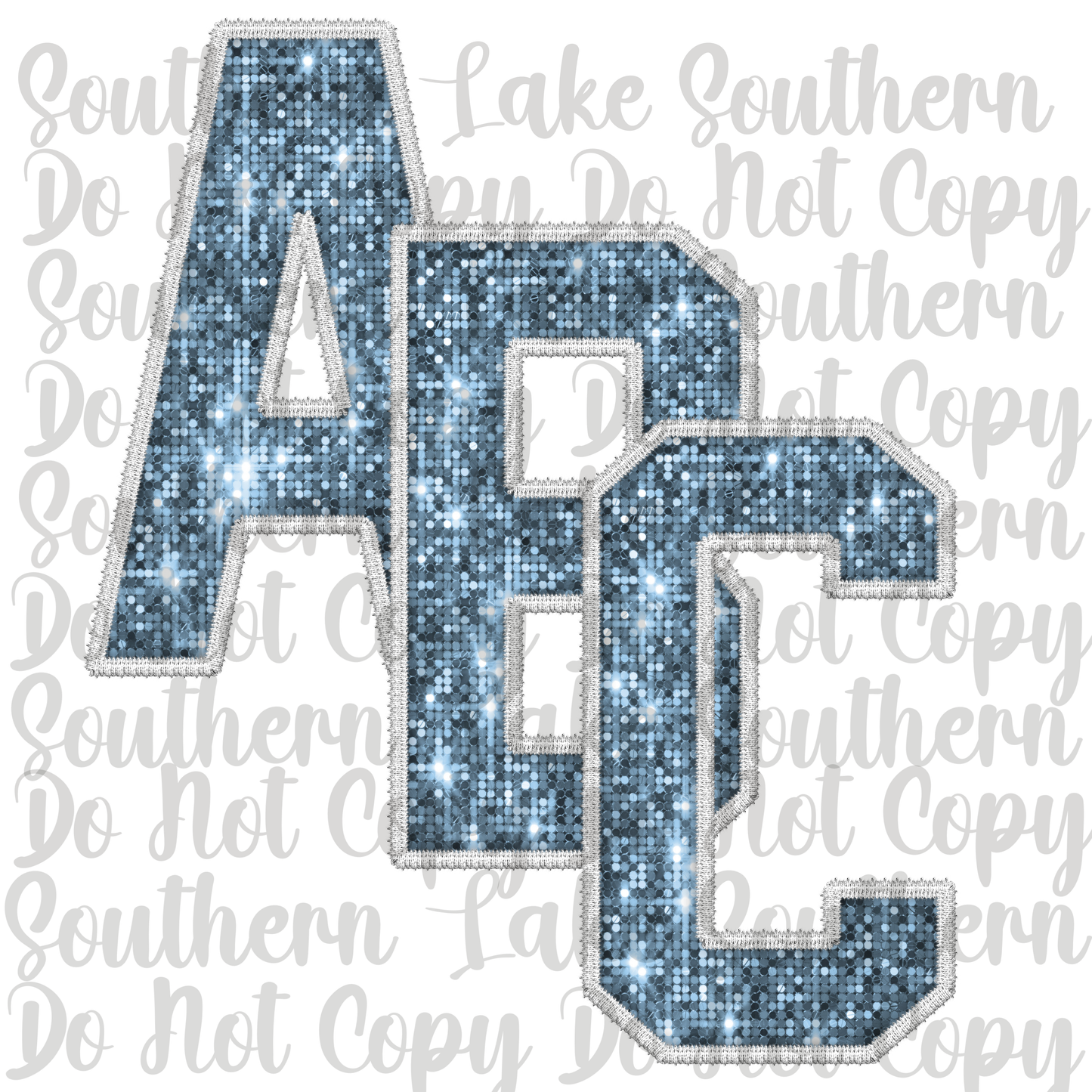 Blue Sequin Alpha Set A-0 Digital Download Only