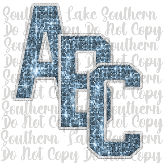Blue Sequin Alpha Set A-0 Digital Download Only