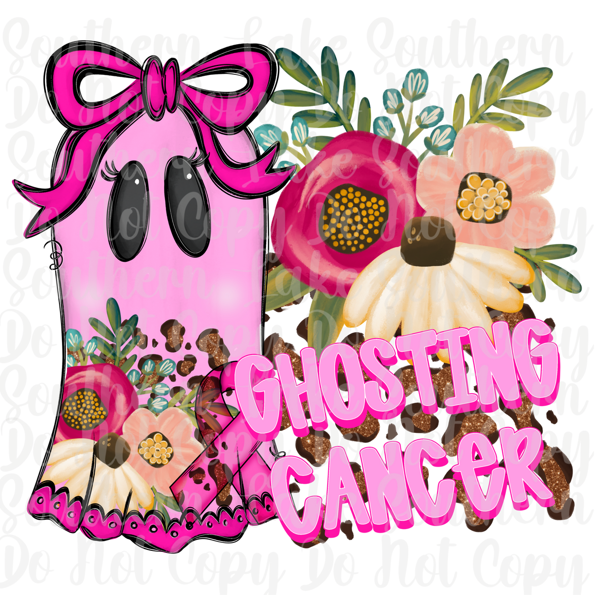 Ghosting Cancer DTF Single Print