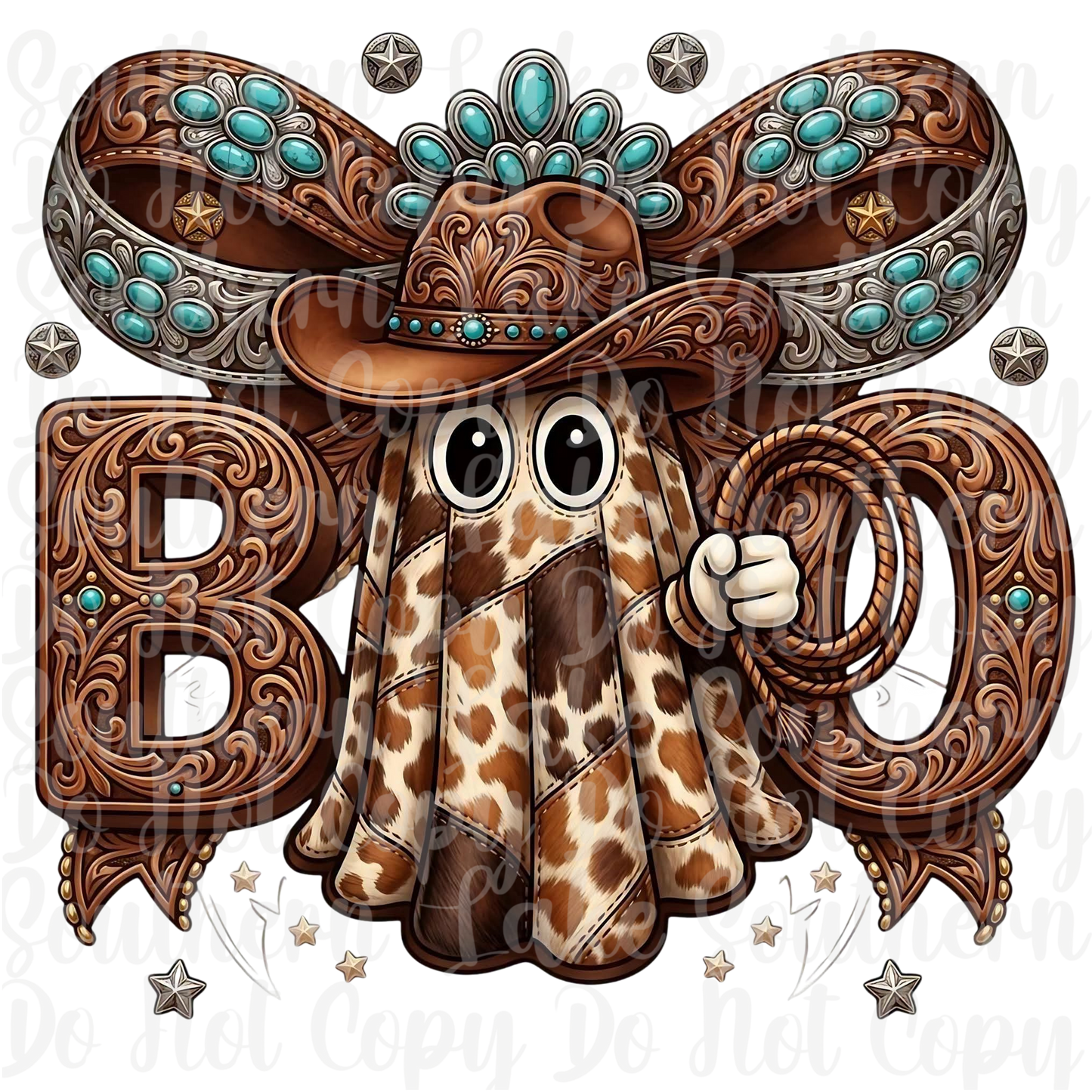 Boo Faux Leather DTF Single Print