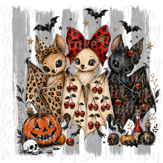 Cute Preppy Bats DTF Single Print
