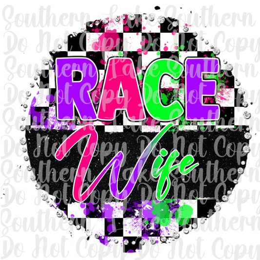 Race Wife DTF Single Print