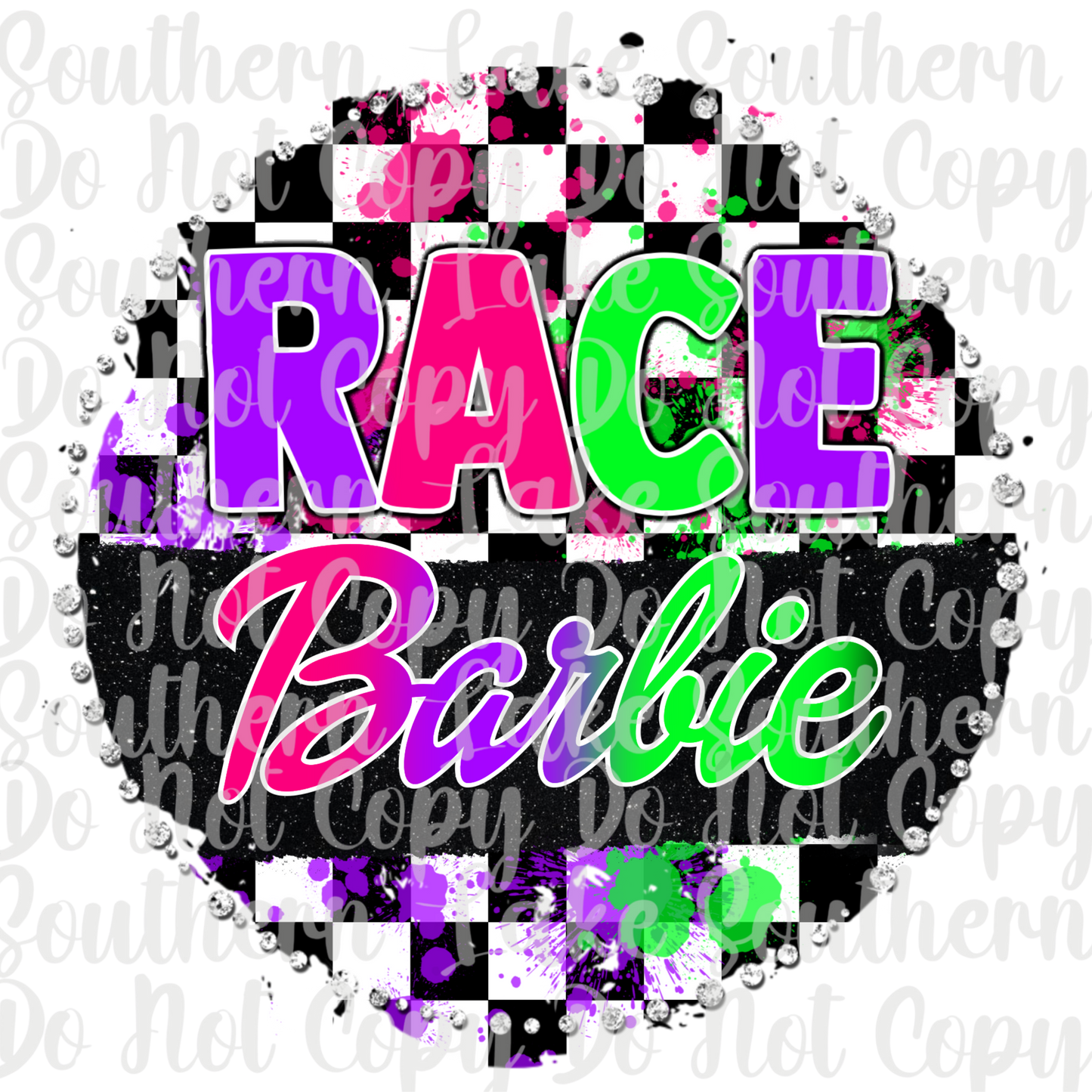 Race Barbie DTF Single Print