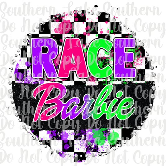 Race Barbie DTF Single Print
