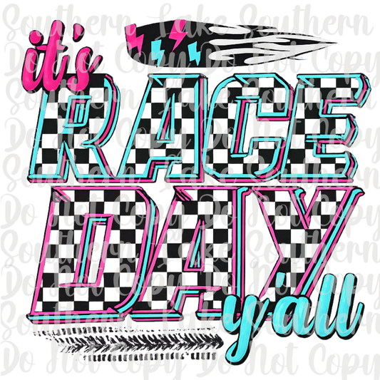 It's Race Day Y'all DTF Single Print