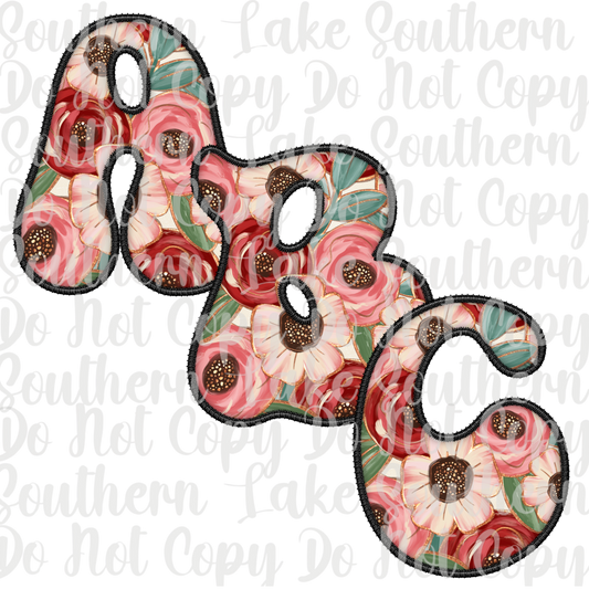 Floral Alpha Set A-0 Digital Download Only