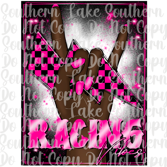 Rock Hands Racing (Pink) DTF Single Print