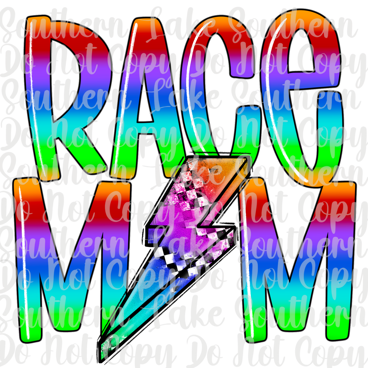 Race Mom (Rainbow) DTF Single Print