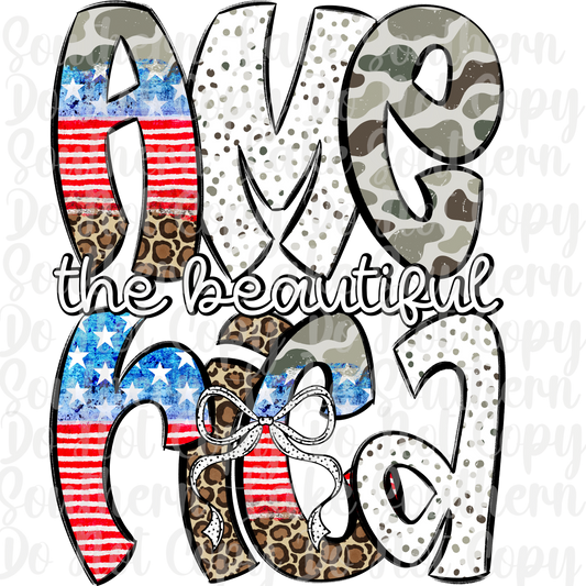 American The Beautiful DTF Single Print