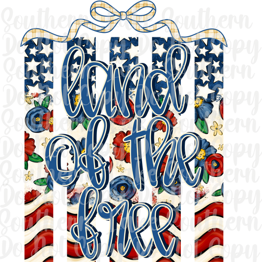 Land Of The Free DTF Single Print