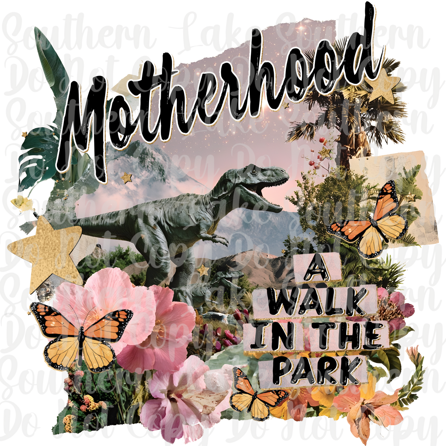 Motherhood A Walk In The Park DTF Single Print