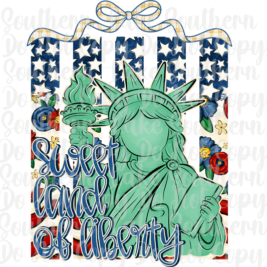 Sweet Land Of Liberty DTF Single Print