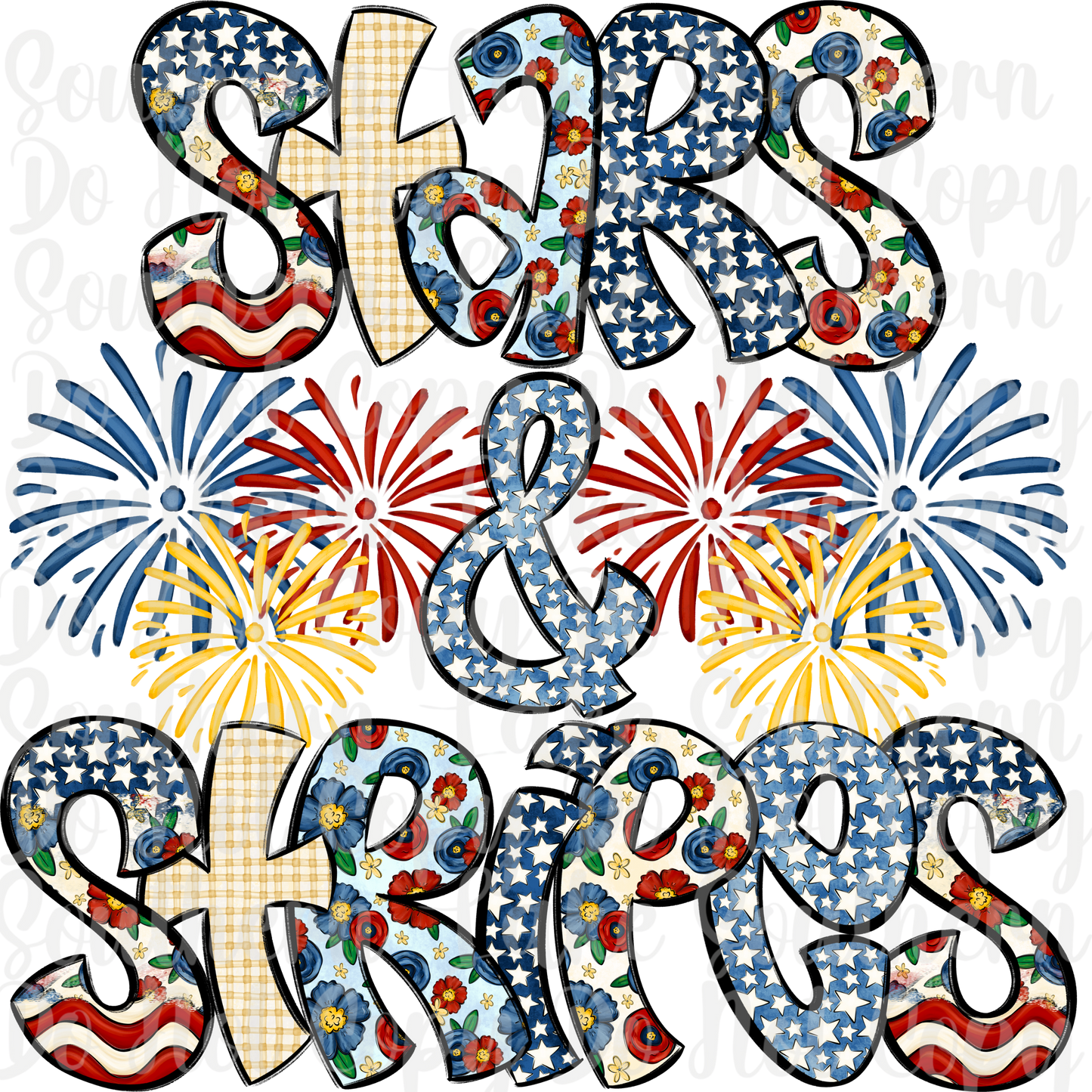 Stars And Stripes DTF Single Print