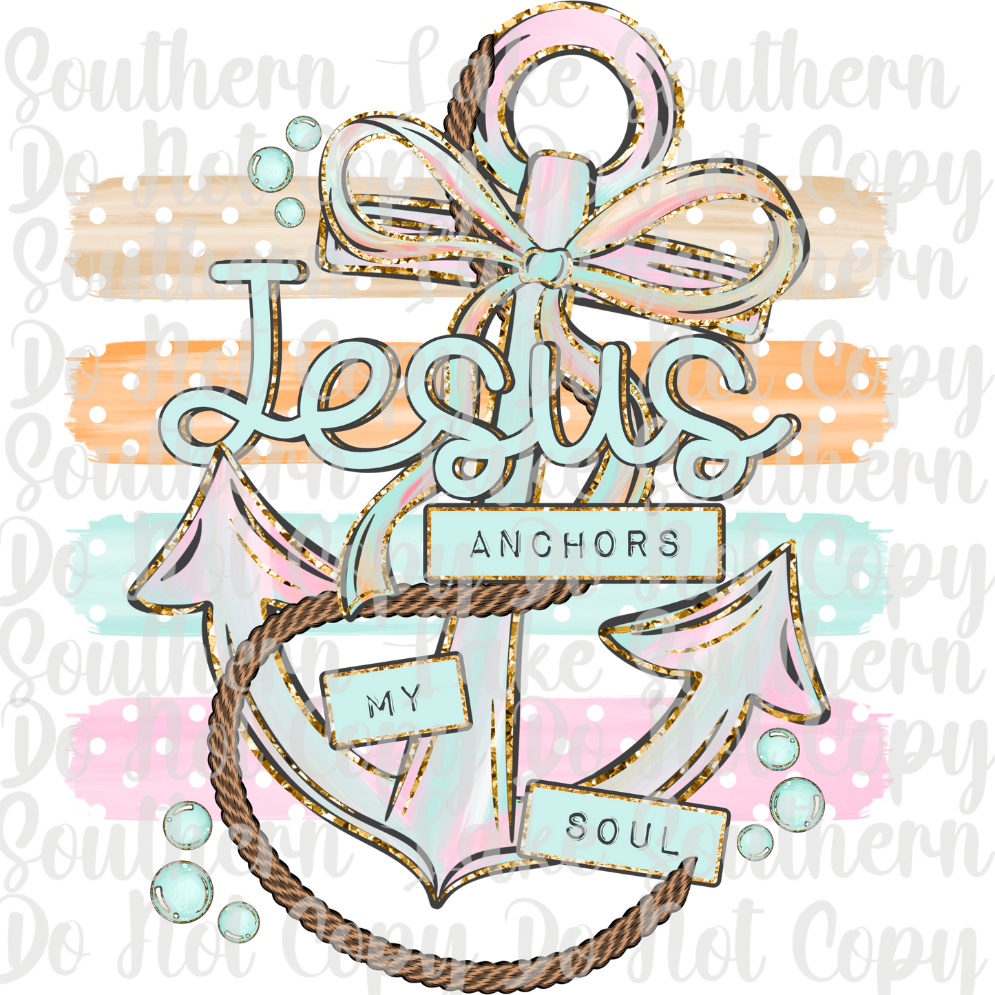 Jesus Anchors My Soul DTF Single Print