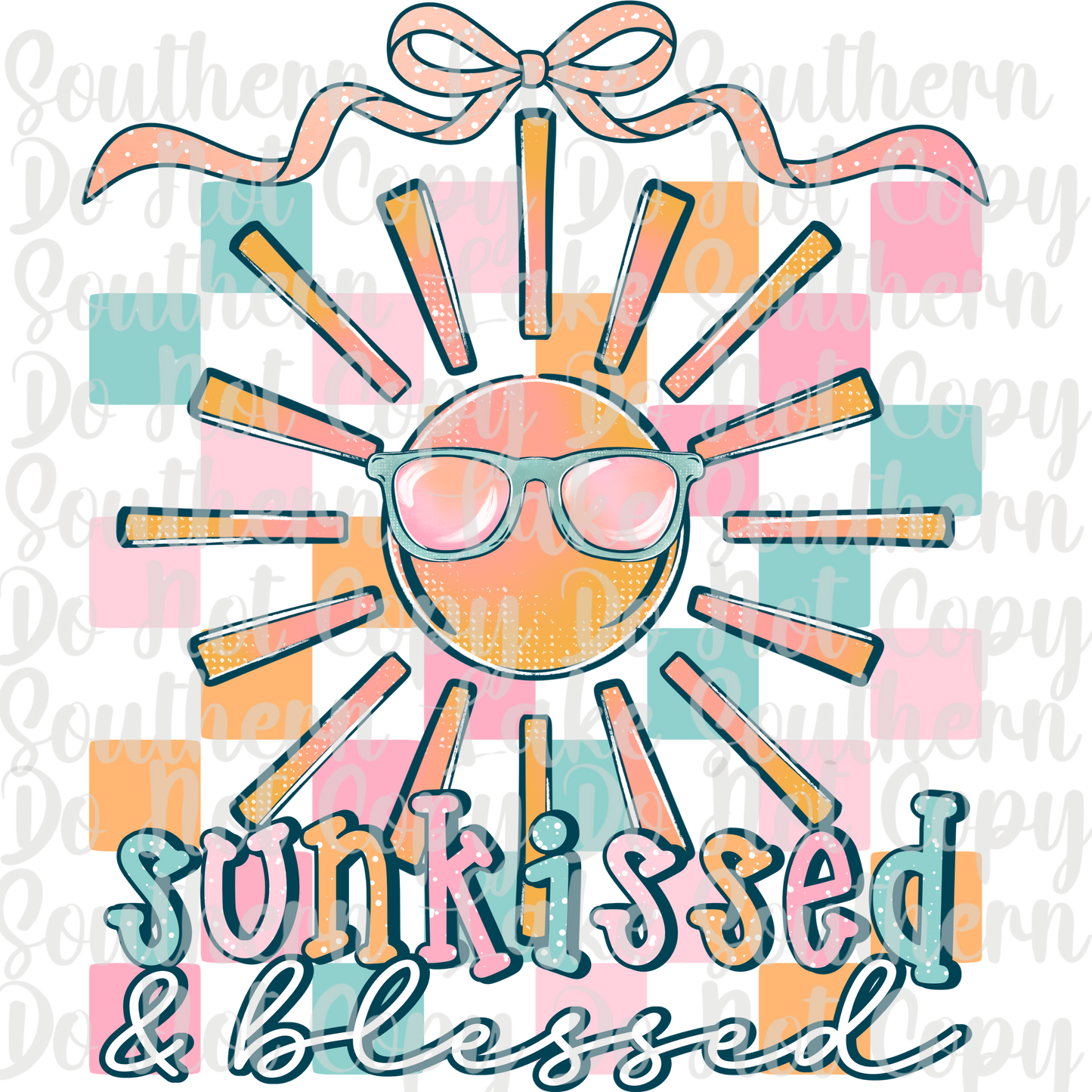 Sunkissed and Blessed DTF Single Print