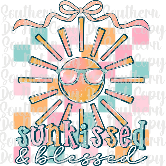 Sunkissed and Blessed DTF Single Print