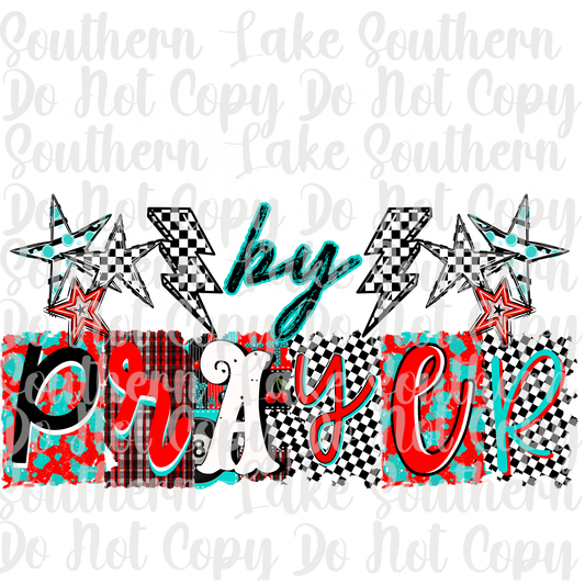 Powered By Prayer (White) DTF Single Print