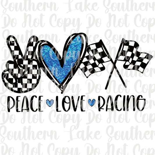 Peace Love Racing DTF Single Print