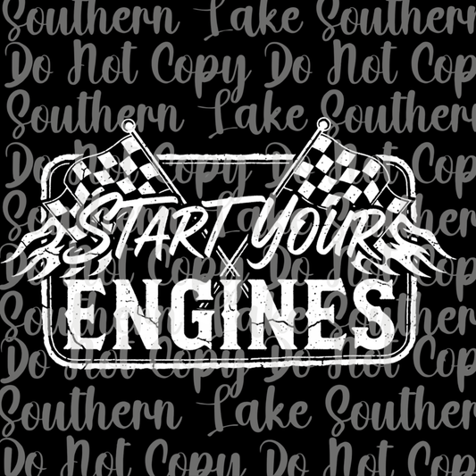 Start Your Engines DTF Single Print