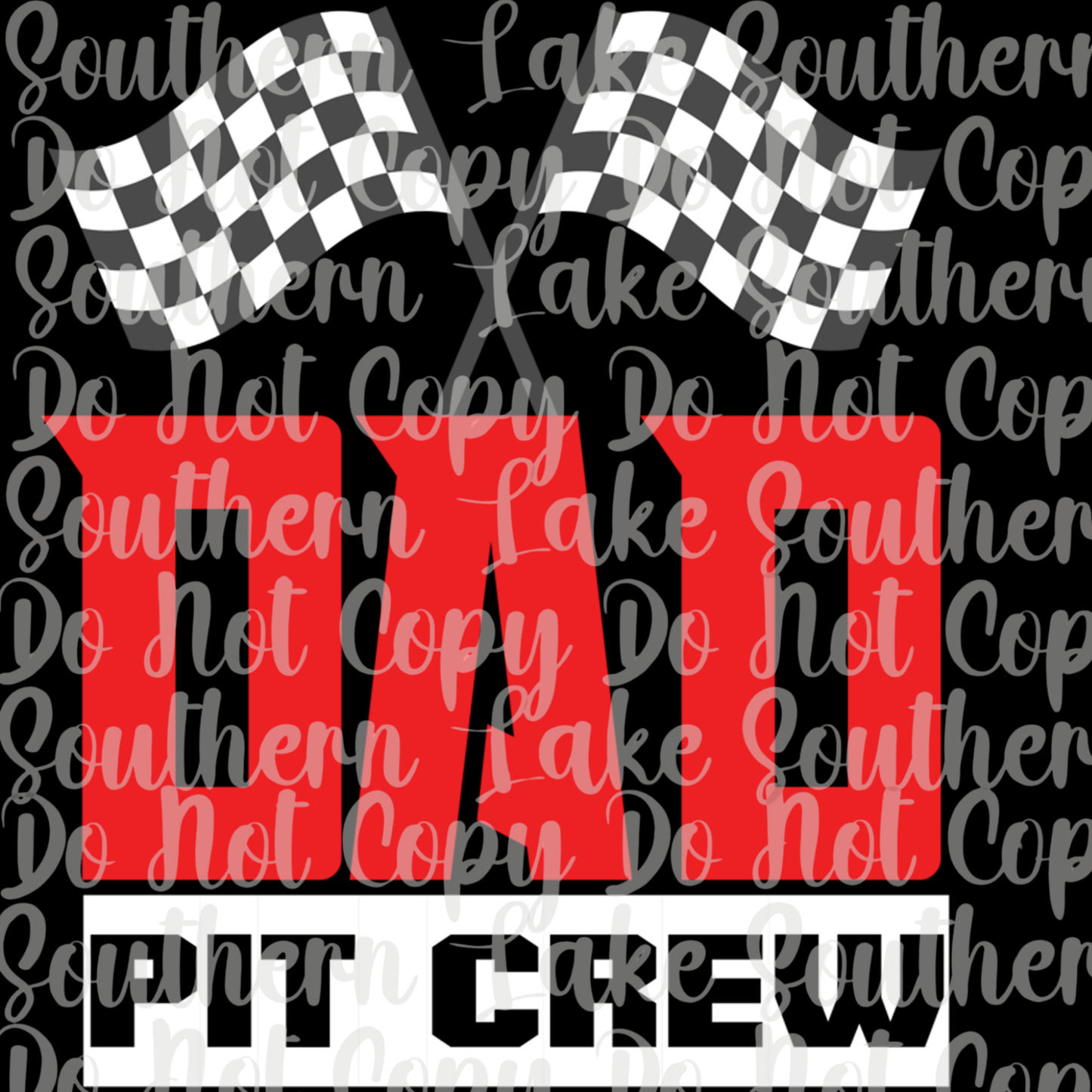 Dad Pit Crew DTF Single Print