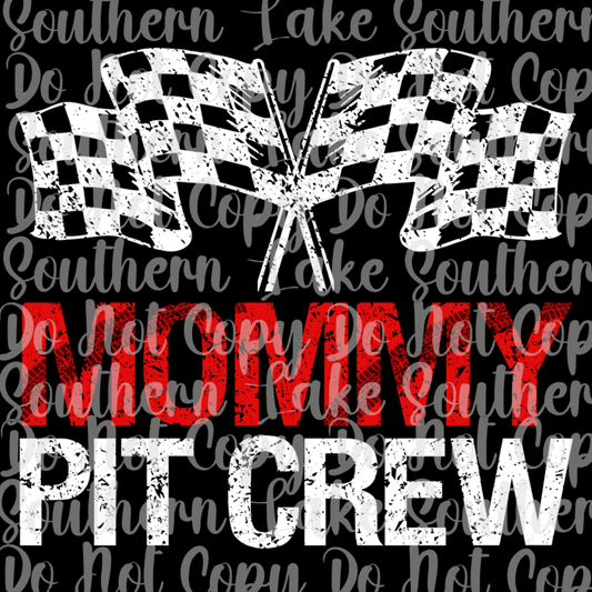 Mommy Pit Crew DTF Single Print