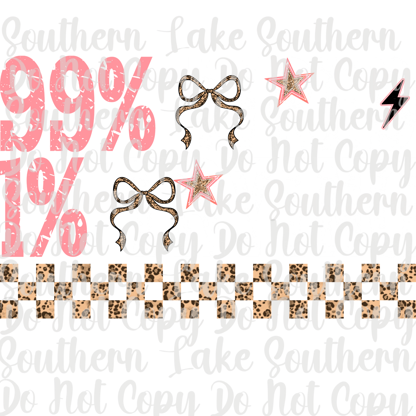 99 % Tired 1% Trying (White) DTF Single Print