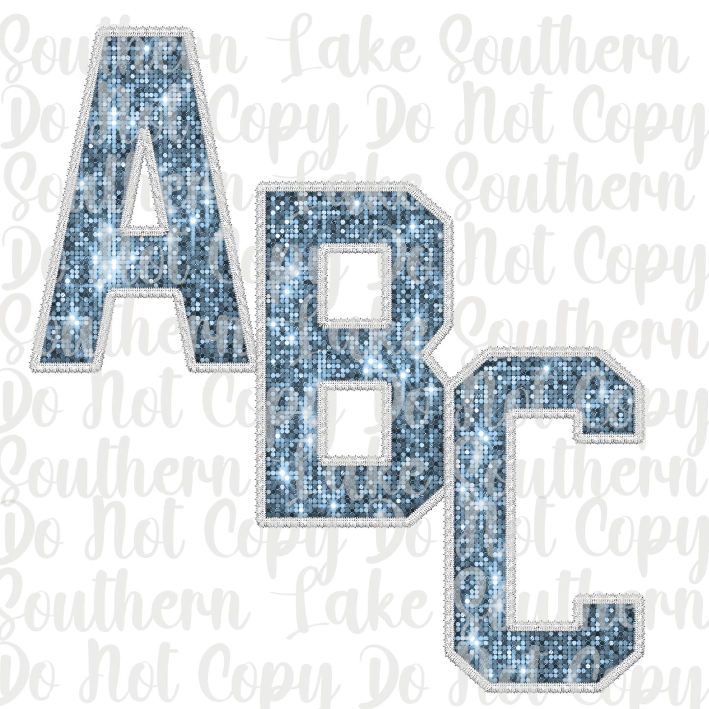 Blue Sequin Alpha Set A-0 Digital Download Only