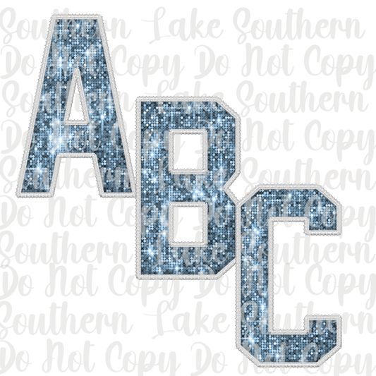 Blue Sequin Alpha Set A-0 Digital Download Only