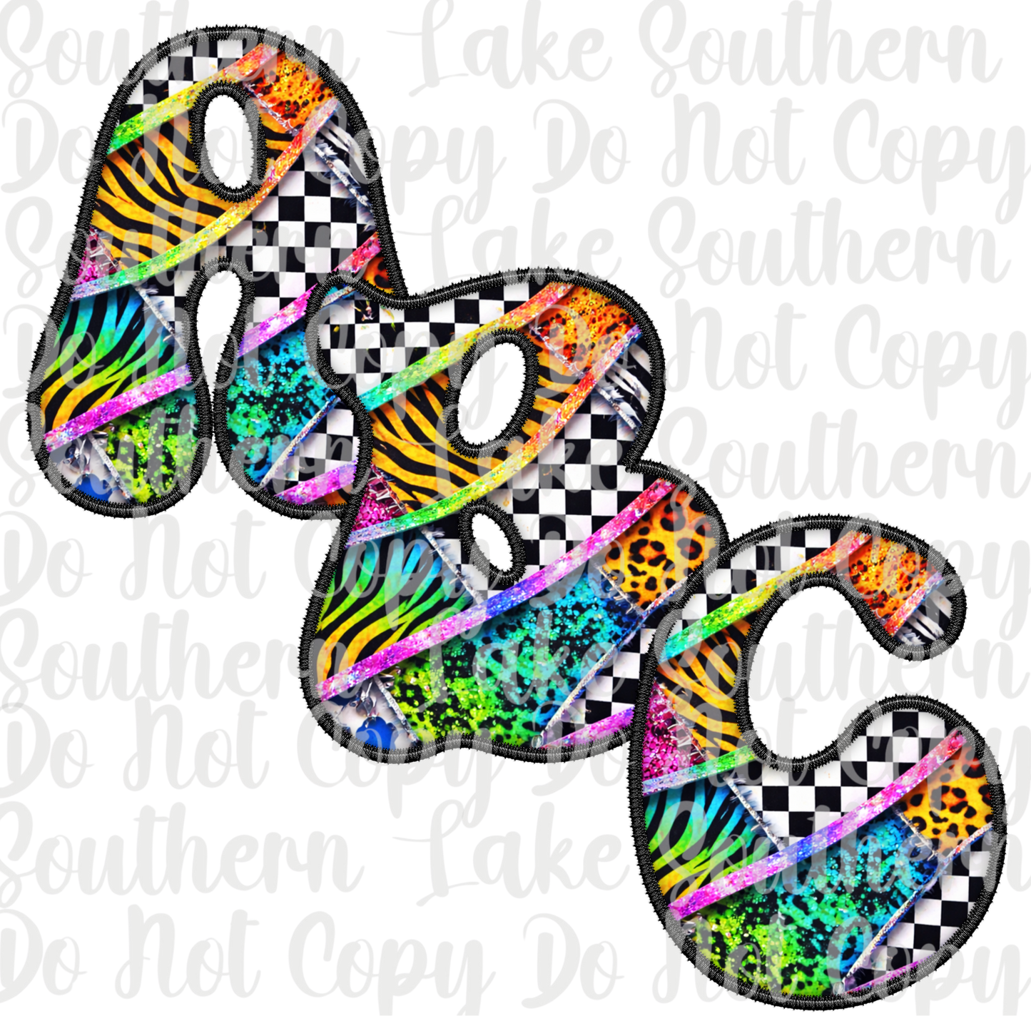 Retro Animal Print Alpha Set A-0 Digital Download Only