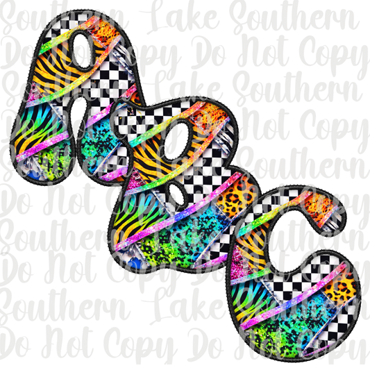 Retro Animal Print Alpha Set A-0 Digital Download Only